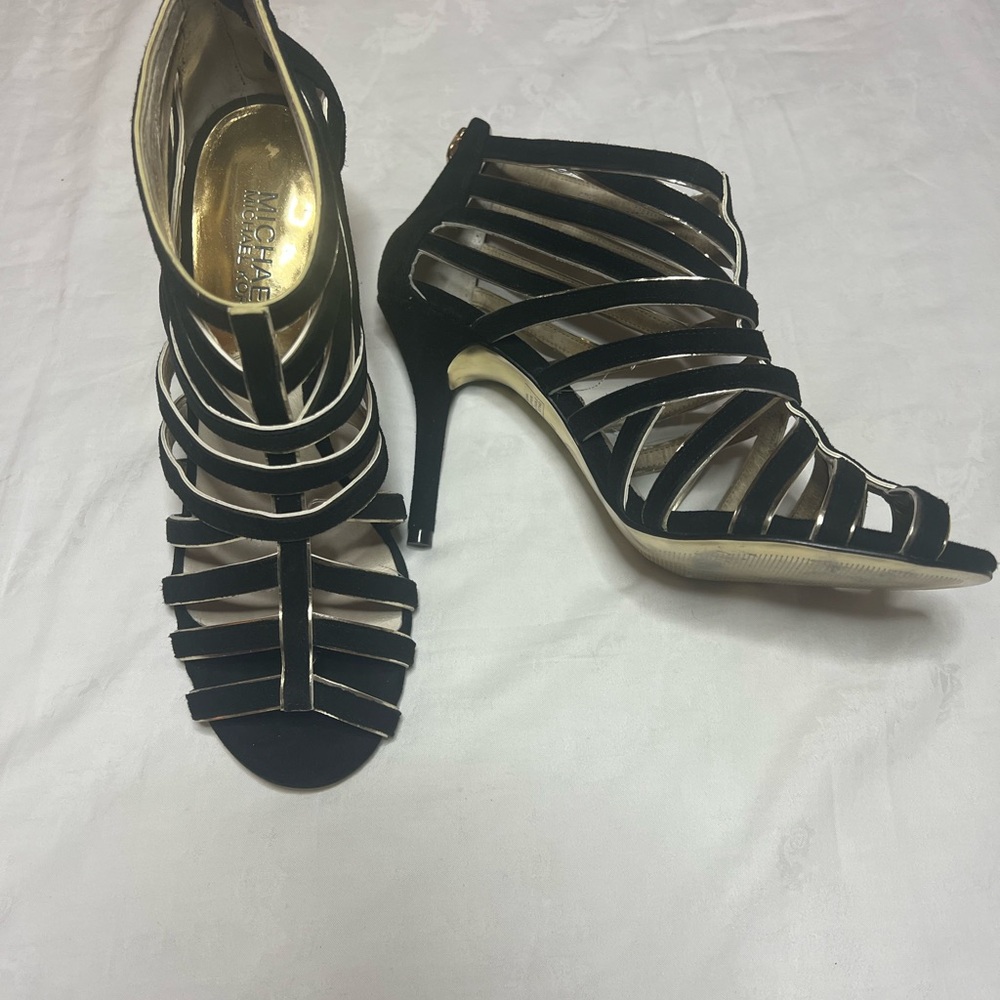 Michael Kors Black Strappy Heels